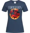 Жіноча футболка Deadpool fire Темно-синій Жіноча футболка Deadpool fire Темно-синій фото