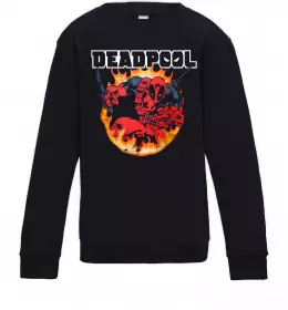 Дитячий світшот Deadpool fire Чорний фото