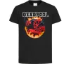 Дитяча футболка Deadpool fire Чорний фото