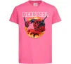 Дитяча футболка Deadpool fire Яскраво-рожевий фото