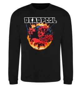 Свитшот Deadpool fire Черный фото