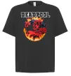 Футболка Оверсайз Deadpool fire Черный фото