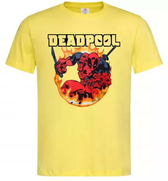 Чоловіча футболка Deadpool fire Лимонний фото