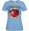 Жіноча футболка Deadpool fire Блакитний Жіноча футболка Deadpool fire Блакитний фото