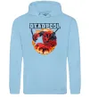 Жіноча толстовка (худі) Deadpool fire Блакитний фото