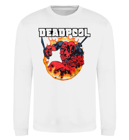 Світшот Deadpool fire Білий фото