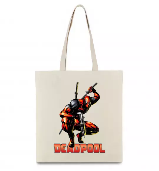 Эко-сумка Дедпул комікс Бежевый фото
