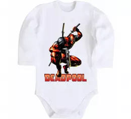 Детский боди Дедпул комікс Белый фото