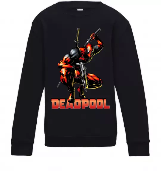 Детский Свитшот Дедпул комікс Черный фото