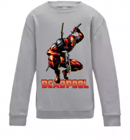 Дитячий світшот Дедпул комікс Сірий меланж фото