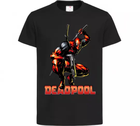 Детская футболка Дедпул комікс Черный фото