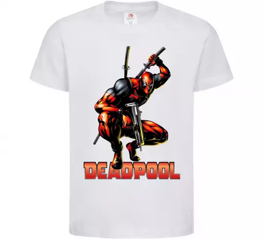 Детская футболка Дедпул комікс Белый фото