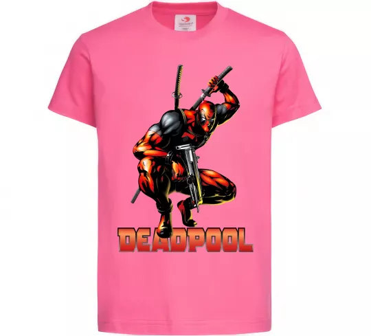 Детская футболка Дедпул комікс Ярко-розовый фото