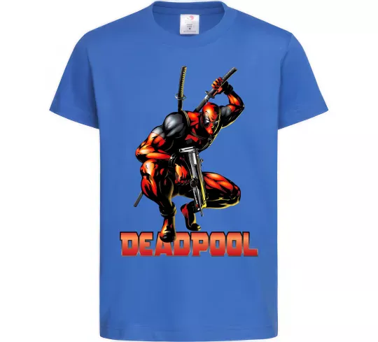 Детская футболка Дедпул комікс Ярко-синий фото