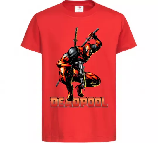 Детская футболка Дедпул комікс Красный фото