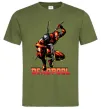 Мужская футболка Дедпул комікс Оливковый фото