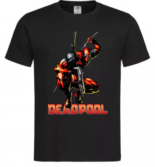 Мужская футболка Дедпул комікс Черный фото
