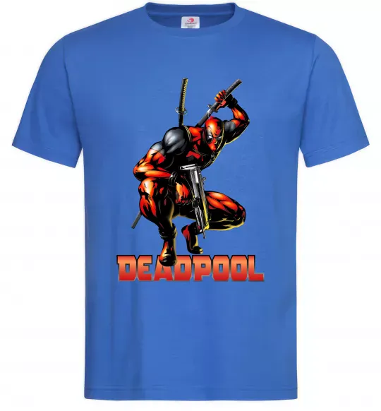 Мужская футболка Дедпул комікс Ярко-синий фото