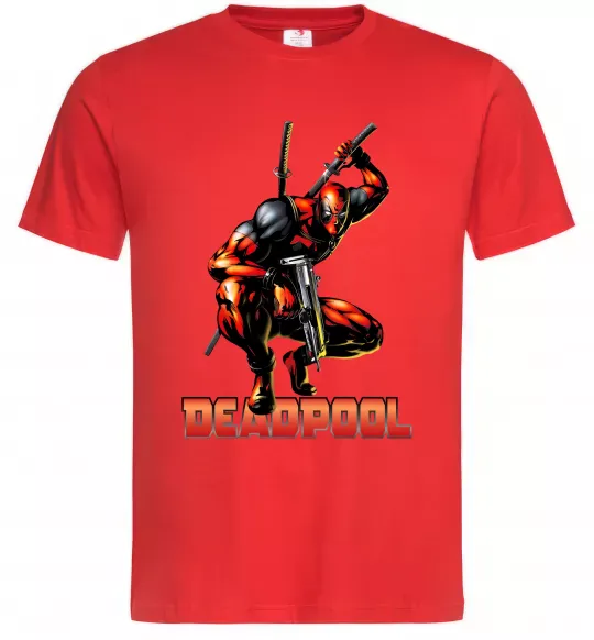 Мужская футболка Дедпул комікс Красный фото