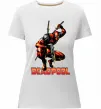 Женская премиум футболка Дедпул комікс Белый фото