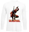 Лонгслив Дедпул комікс Белый фото