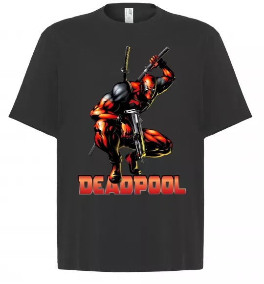 Футболка Оверсайз Дедпул комікс Чорний фото