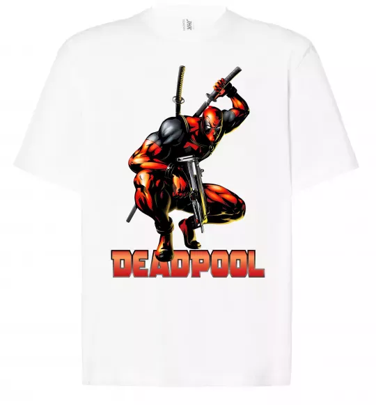 Футболка Оверсайз Дедпул комікс Білий фото