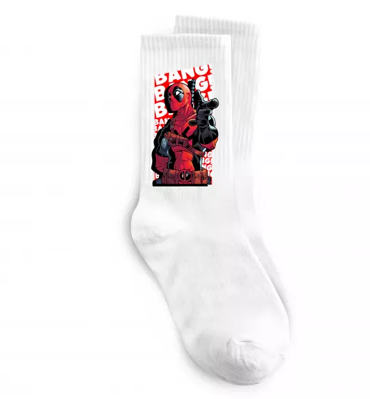 Шкарпетки Deadpool Bang Білий фото