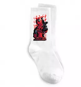 Носки Wolverine and deadpool Белый фото