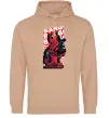 Мужская толстовка (худи) Deadpool Bang Песочный фото