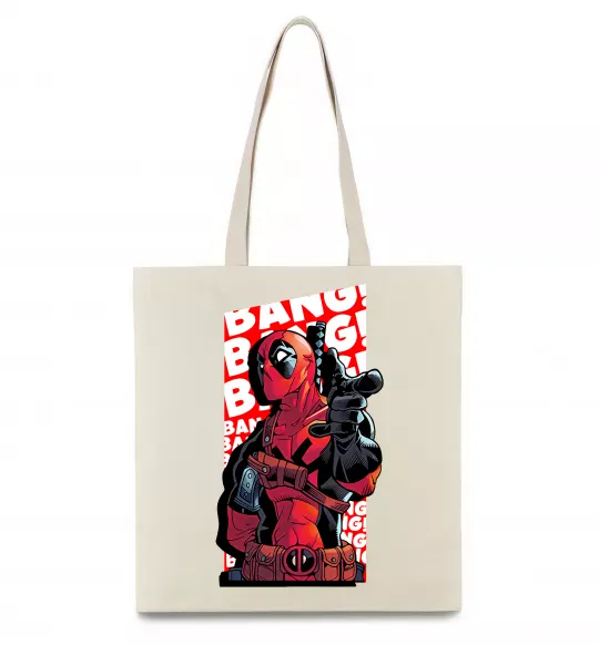 Еко-сумка Deadpool Bang Бежевий фото