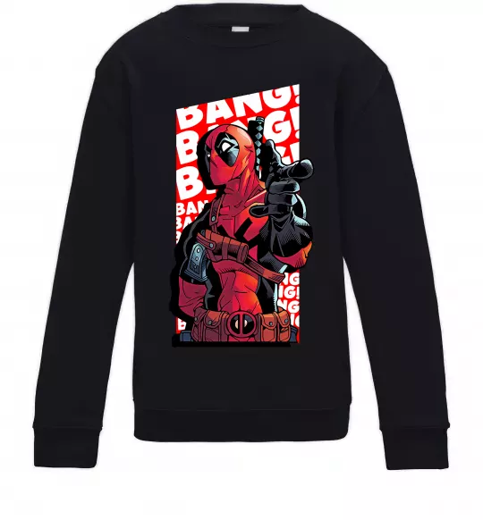 Дитячий світшот Deadpool Bang Чорний фото