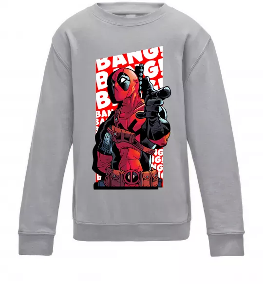 Дитячий світшот Deadpool Bang Сірий меланж фото
