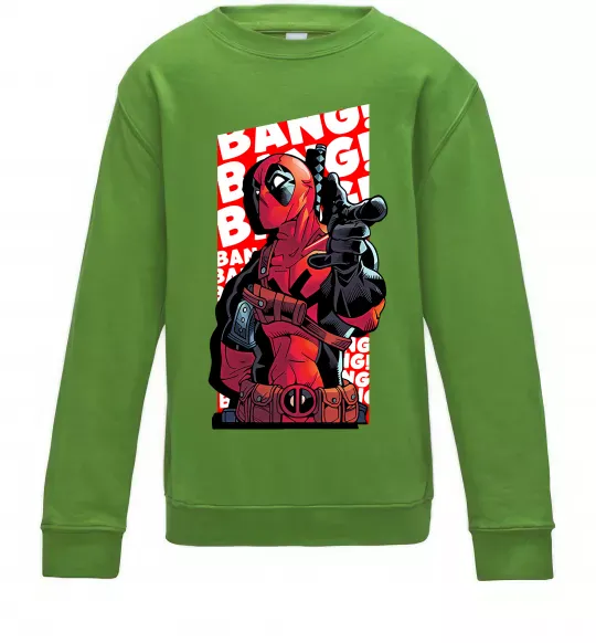 Дитячий світшот Deadpool Bang Лаймовий фото