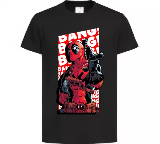 Детская футболка Deadpool Bang Черный фото