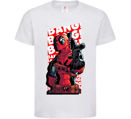 Детская футболка Deadpool Bang Белый фото