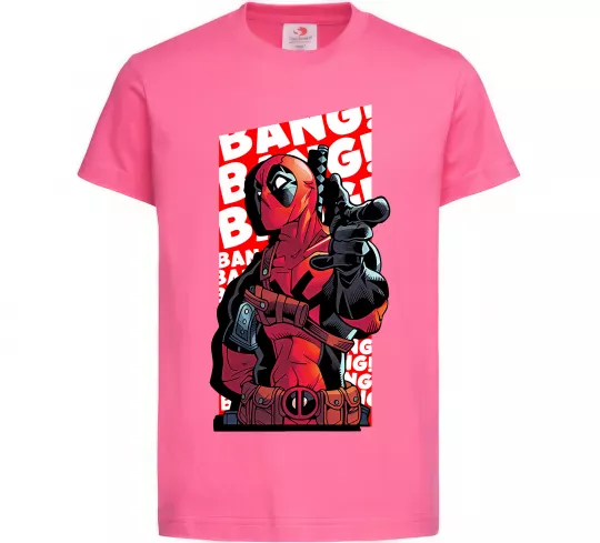 Детская футболка Deadpool Bang Ярко-розовый фото
