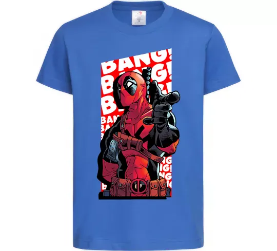 Детская футболка Deadpool Bang Ярко-синий фото