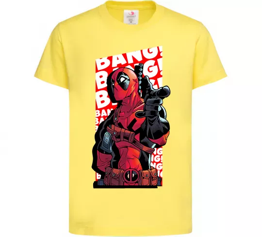 Детская футболка Deadpool Bang Лимонный фото