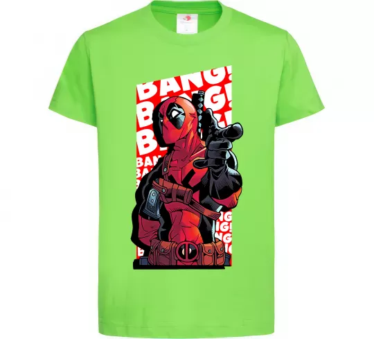 Детская футболка Deadpool Bang Лаймовый фото
