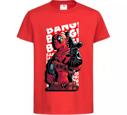 Детская футболка Deadpool Bang Красный фото