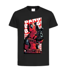 Детская футболка Deadpool Bang Черный фото