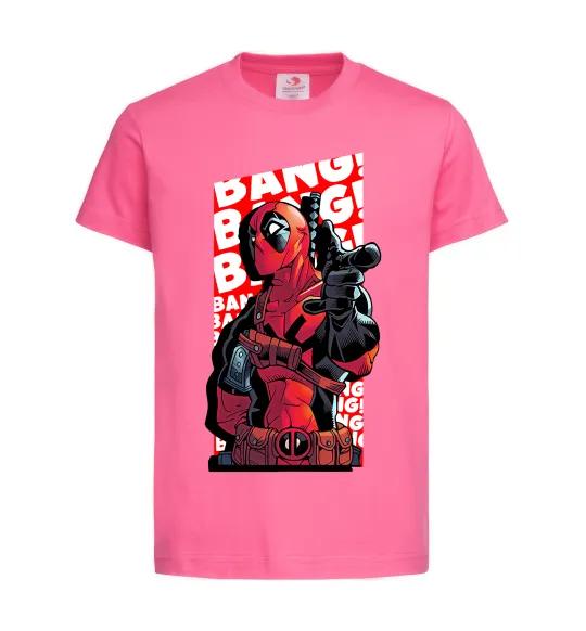 Дитяча футболка Deadpool Bang Яскраво-рожевий фото