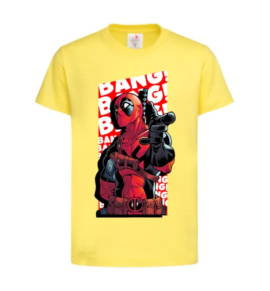 Дитяча футболка Deadpool Bang Лимонний фото