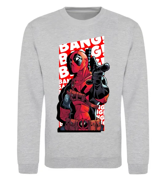 Світшот Deadpool Bang Сірий меланж фото
