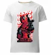 Мужская премиум футболка Deadpool Bang Белый фото