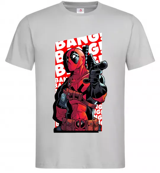 Чоловіча футболка Deadpool Bang Сірий фото