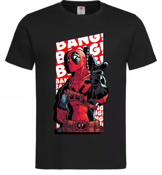 Чоловіча футболка Deadpool Bang Чорний фото