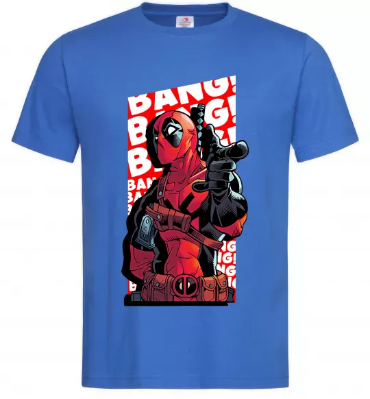 Чоловіча футболка Deadpool Bang Яскраво-синій фото