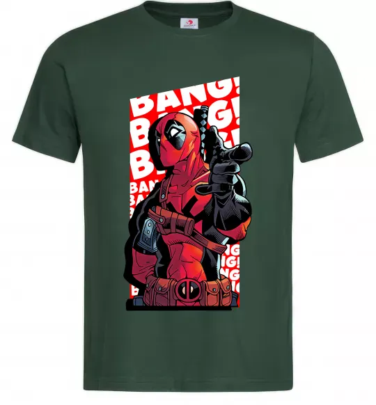 Чоловіча футболка Deadpool Bang Темно-зелений фото